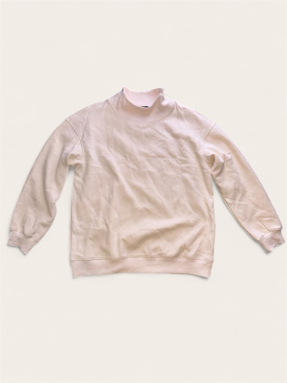 Trendy Queen Blush Mock Neck Sweatshirt Size Medium